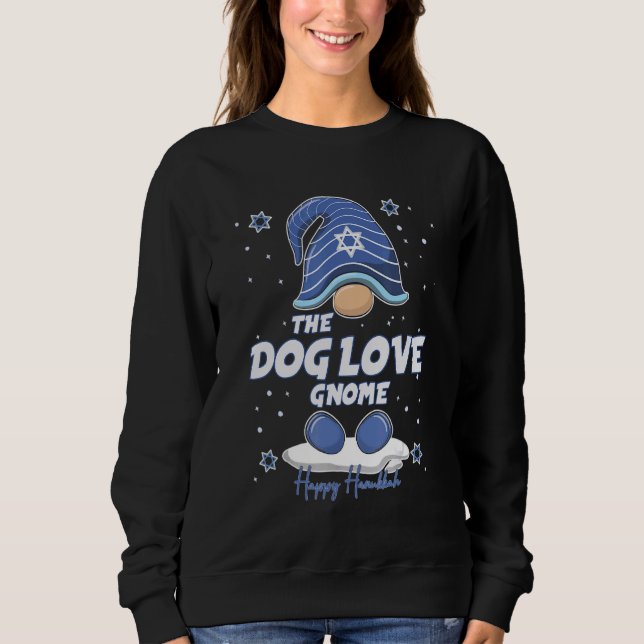 Dog Love Gnome  Hanukkah Family Matching for men w Sweatshirt (Vorderseite)