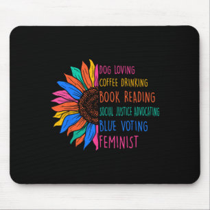 Dog Love Kaffee trinken Buch lesen Social Jus Mousepad