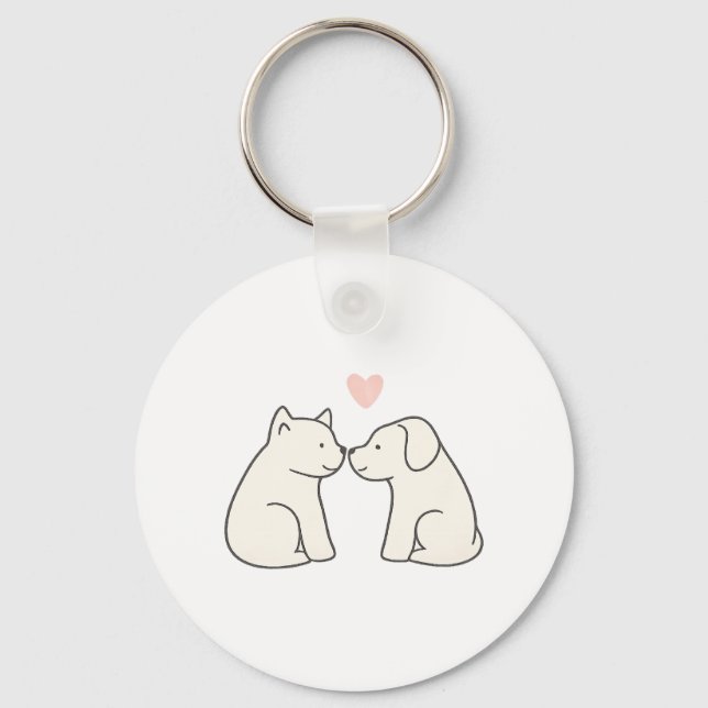 Dog Love Schlüsselanhänger (Vorderseite)
