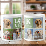 Dog Lover 7 Foto Collage Personalisiert Monogramm Kaffeetasse<br><div class="desc">Mit unserer modernen und stilvollen Liebe Paw Print Tasse, das ideale Geschenk für jeden Hundefreund! Diese schicke Tasse besticht durch eine moderne, kundenspezifische Collage aus dem Foto und die personalisierte Botschaft, Ihre Liebe für Ihren Furry-Freund zu zeigen. Als Hundemutter oder Papa gibt es nichts Besseres, als morgens mit dem Welpen...</div>