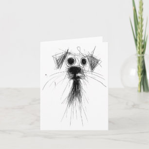 Dog Lover Abstrakt Scribble Art Niedlich Puppy Pup Karte