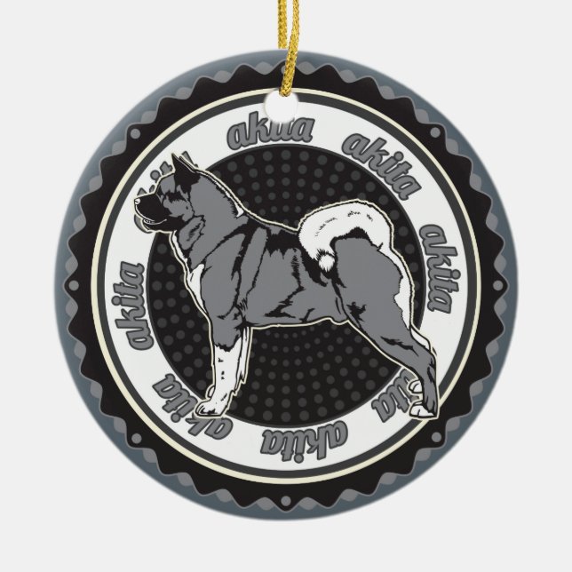 Dog Lover Akita Keramikornament (Vorne)