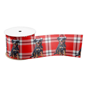 Dog Lover Beauceron Karierte Weihnachten Satinband