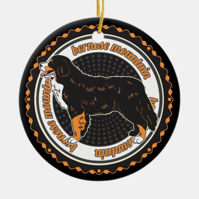 Dog Lover Bernese Mountain Dog Keramik Ornament (Vorne)