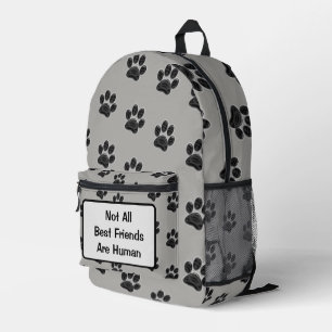 Dog Lover Best Friends Puppy Paw Print Bedruckter Rucksack