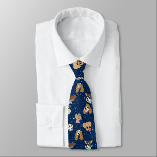 DOG LOVER BLUE NECK TIE KRAWATTE