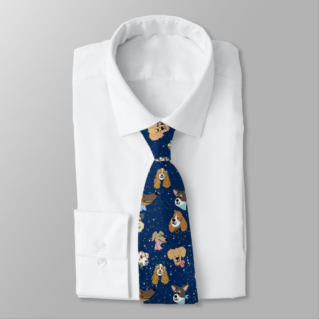 DOG LOVER BLUE NECK TIE KRAWATTE (Gebunden)