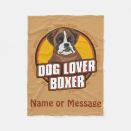 Dog Lover Boxer Blanket Individuelle Name / Nachri Fleecedecke