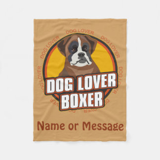 Dog Lover Boxer Blanket Individuelle Name / Nachri Fleecedecke