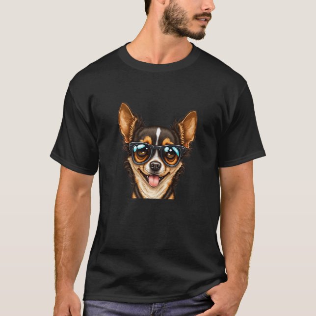 Dog Lover Chihuahua Mom & Chiwawa Dad Premium T-Shirt (Vorderseite)