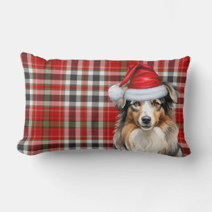 Dog Lover Christmas Australian Shepherd Red Karier Lendenkissen