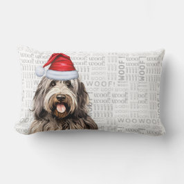 Dog Lover Christmas Bergamasco Holiday Lendenkissen
