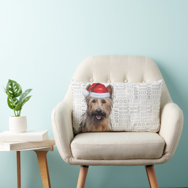 Dog Lover Christmas Berger Picard Holiday Lendenkissen (Stuhl )