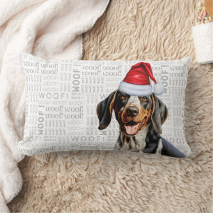 Dog Lover Christmas Bluetick Coonhound Holiday Lendenkissen
