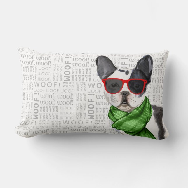 Dog Lover Christmas Boston Terrier Lendenkissen (Vorderseite)