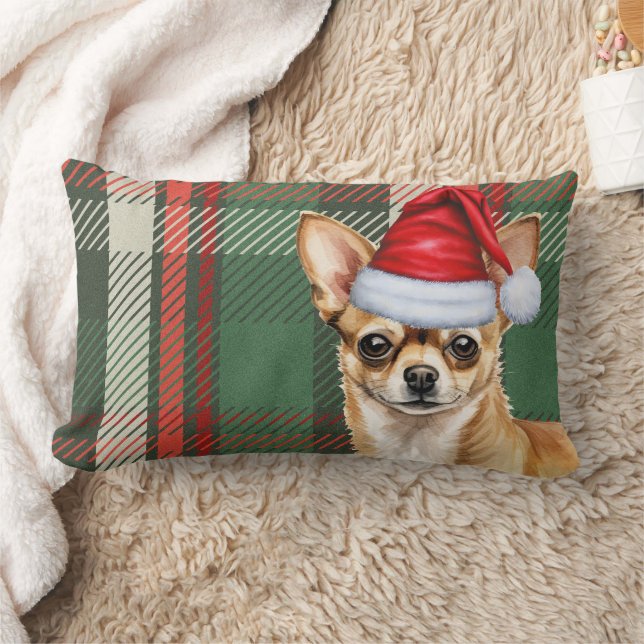 Dog Lover Christmas Chihuahua Holiday Kariert Lendenkissen (Decke)