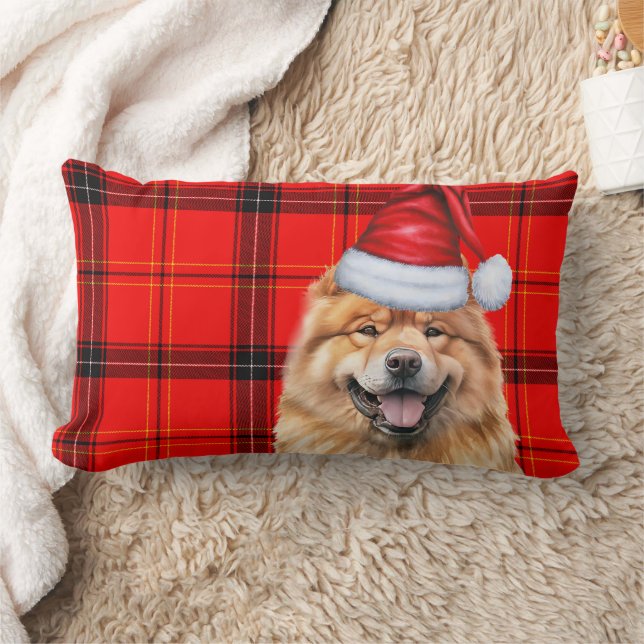 Dog Lover Christmas Chow Chow Red Holiday Kariert Lendenkissen (Decke)