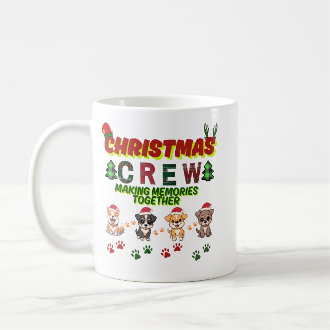 Dog Lover Christmas Family-Christmas crew dogs  Kaffeetasse (Links)