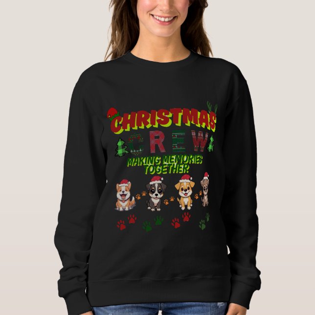 Dog Lover Christmas Family- Christmas dogs family  Sweatshirt (Vorderseite)