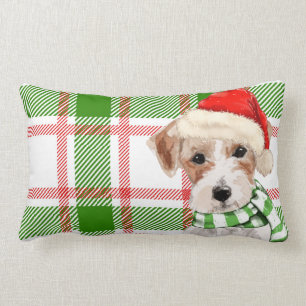 Dog Lover Christmas Jack Russell Terrier Kariert Lendenkissen