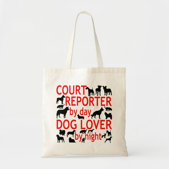 Dog Lover Court Reporter Tragetasche (Vorne)