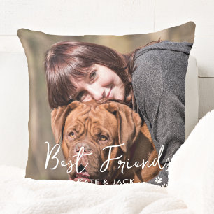 Dog Lover Custom 2 Foto Pet Best Friends Kissen