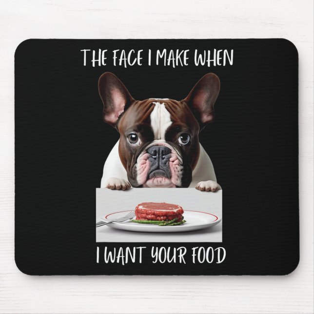 Dog Lover Design Steak Dinner Food Bulldog Mousepad (Vorne)