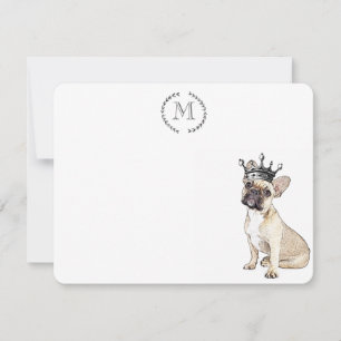 Dog Lover French Bulldog Personalisiert Royal Mitteilungskarte