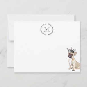 Dog Lover French Bulldog Personalisiert Royal Mitteilungskarte