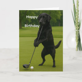 Dog Lover funny birthday card Lab at the Tee Karte