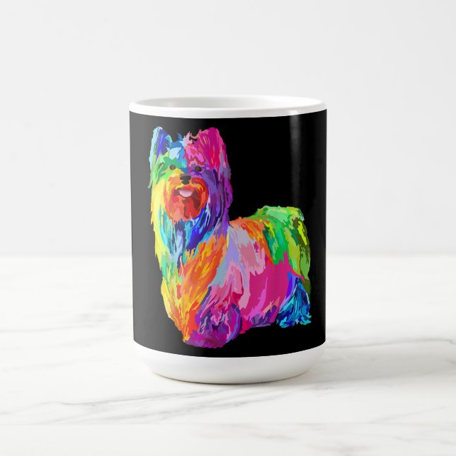 Dog Lover gibt Yorkie für Yorkshire Terrie Lover Verwandlungstasse (Zentrum)