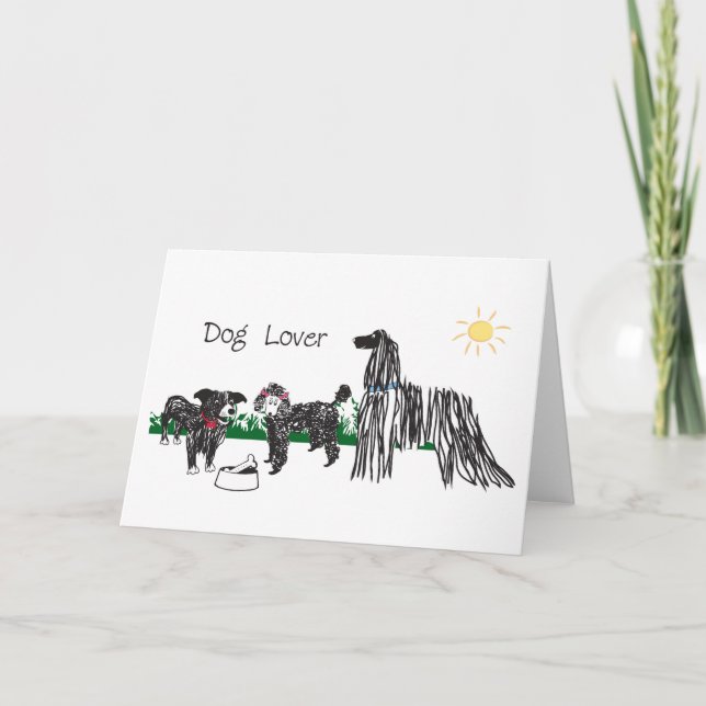 Dog Lover Gruß Karte (Vorderseite)