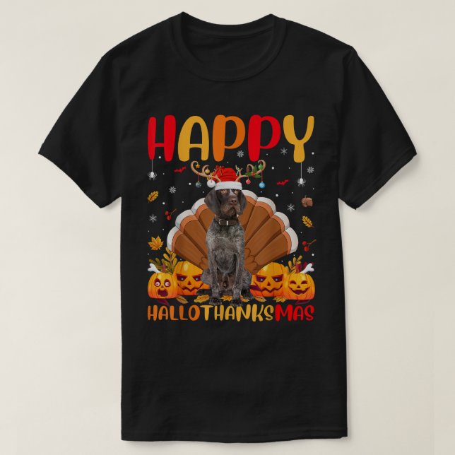 Dog Lover Happy German Wirehaired Pointer Dog Hell T-Shirt (Design vorne)