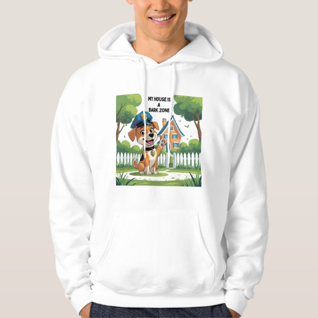 Dog Lover Hoodie - Mein Haus ist eine Bark Zone (Vorderseite)