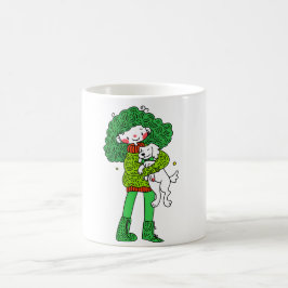 Dog Lover Hug Mug – Cute Girl and Puppy Coffee Cup Kaffeetasse