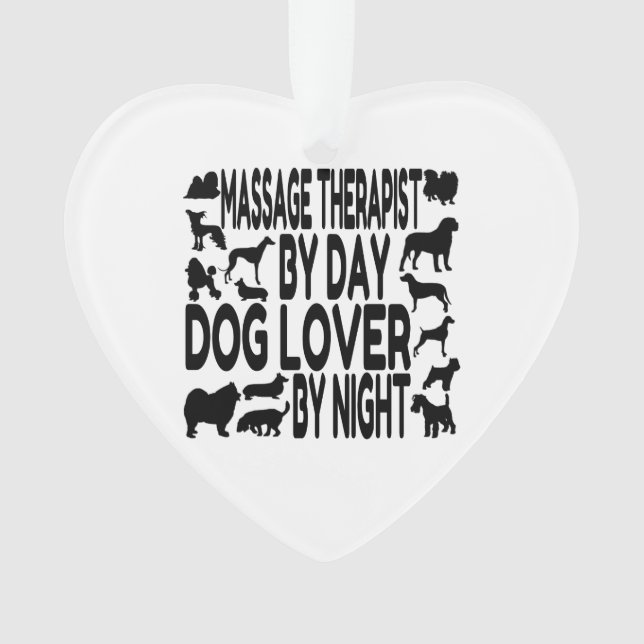 Dog Lover Massage Therapeut Ornament (Vorderseite)