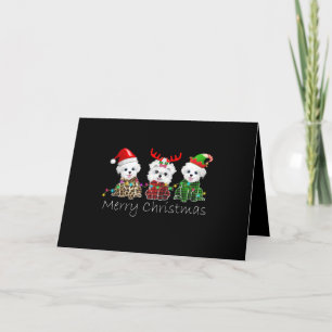 Dog Lover Merry Christmas Maltese Feiertagskarte