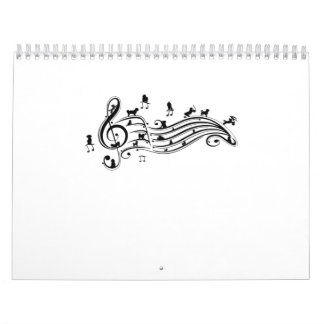 Dog Lover Music Melody Maltese Dog on Music Note Kalender