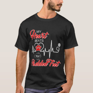 DOG Lover My HERART BEATS for Padding Feet DARK T-Shirt