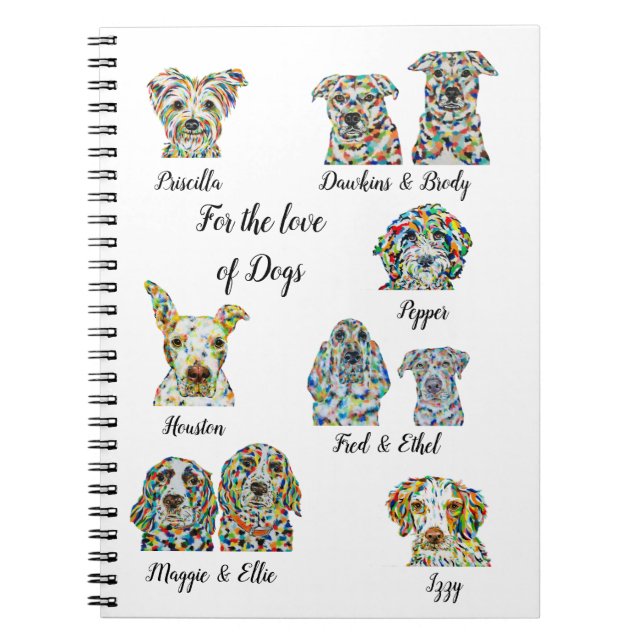 Dog Lover Notebook 6,50" x 8,75" Notizblock (Vorderseite)