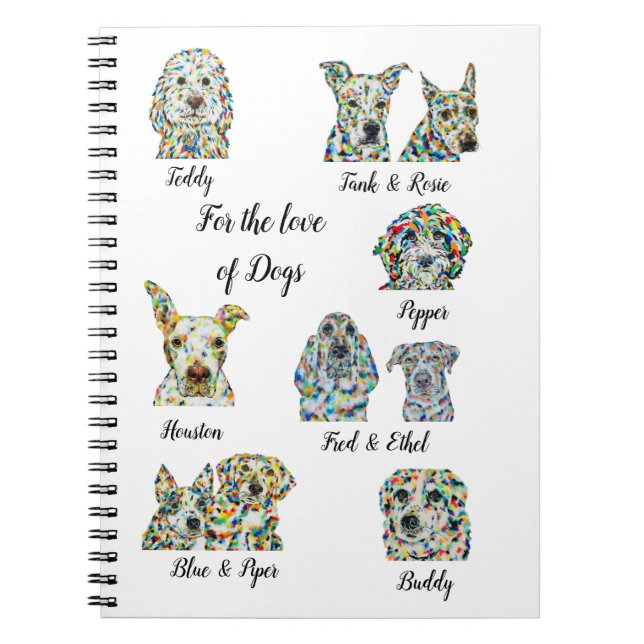 Dog Lover Notebook 6,50" x 8,75" Notizblock (Vorderseite)