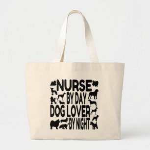 Dog Lover Nurse Jumbo Stoffbeutel