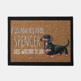 Dog Lover Personalized Dachshund Name Doormat Fußmatte
