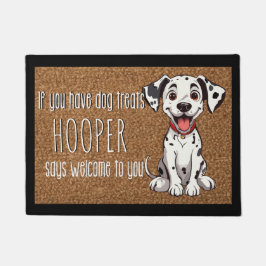 Dog Lover Personalized Dalmatian Dog Puppy Name Fußmatte