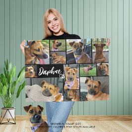 Dog Lover Pet 12 FotoCollage Custom Colors Fleecedecke