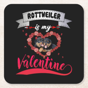 Dog Lover Rottweiler Is Rechteckiger Pappuntersetzer