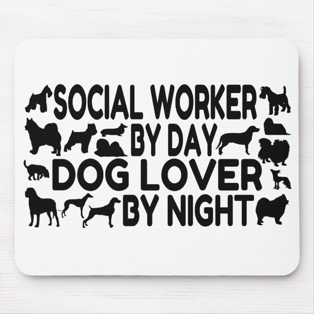 Dog Lover Sozialarbeiter Mousepad (Vorne)