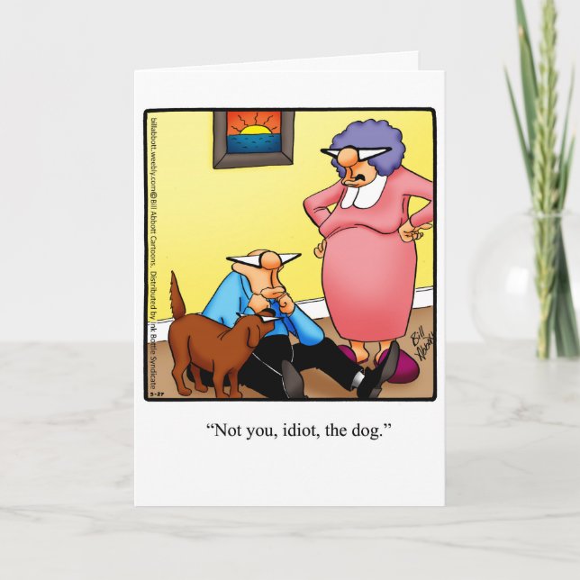 Dog Lover Spaß Funny Greeting Card Karte (Vorderseite)