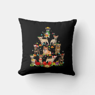 Dog Lover spendet Chihuahua Tree Weihnachtslicht Kissen