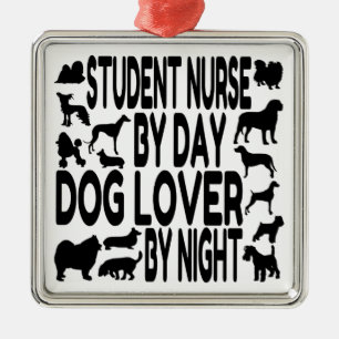 Dog Lover Student Nurse Ornament Aus Metall